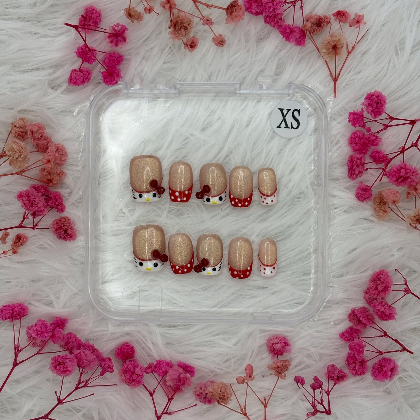 28-Red Sugar Kitty | Daily Wear Nails