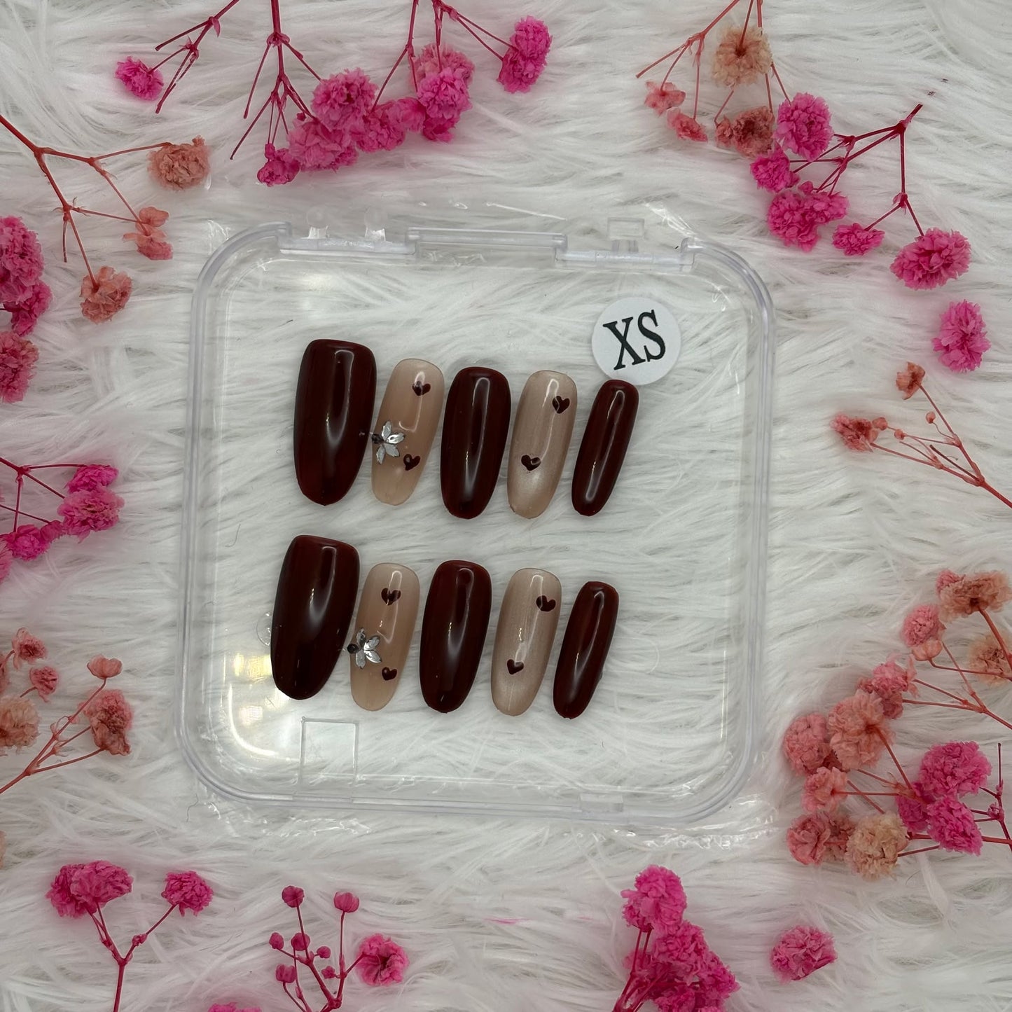 65-Velvet Hearts | Daily Wear Nails
