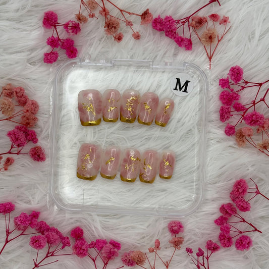 3-Pink Sparkle Tip | Daily Wear Nails