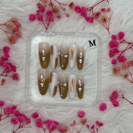 57- Baroque Bronze | Daily Wear Nails
