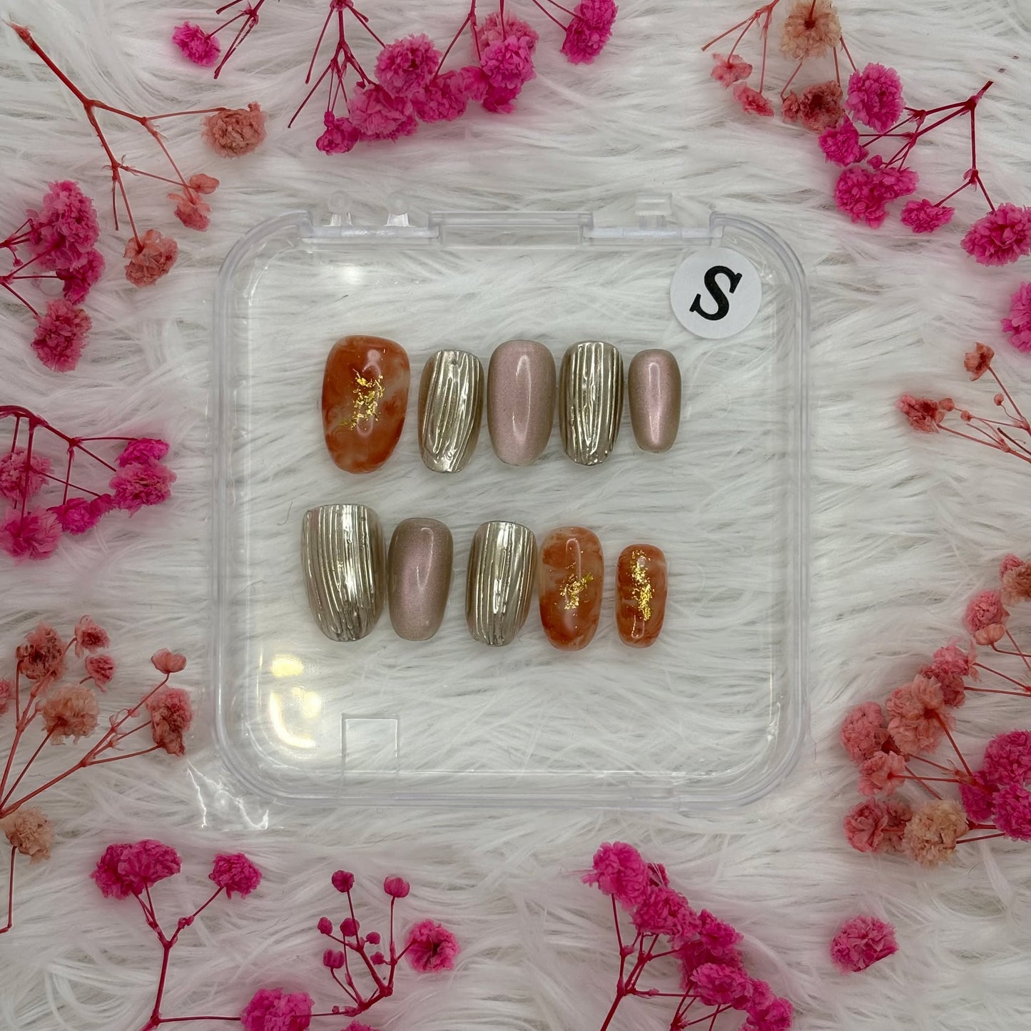 66- Golden Amber | Daily Wear Nails