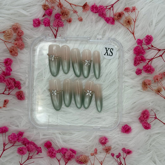 19-Sage Nude Glow | Daily Wear Nails