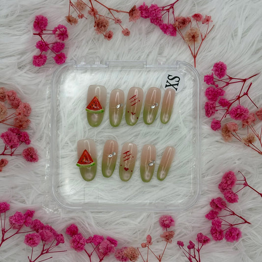 16-Minted Watermelon Pink | Daily Wear Nails