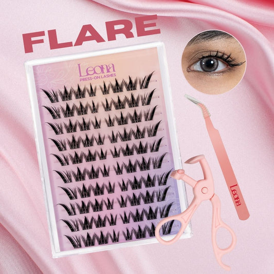 Flare | Preglued Clusters | 80pcs | 2–3 Day Stay