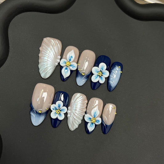 Nautical Bloom | Premium Press-on Nails