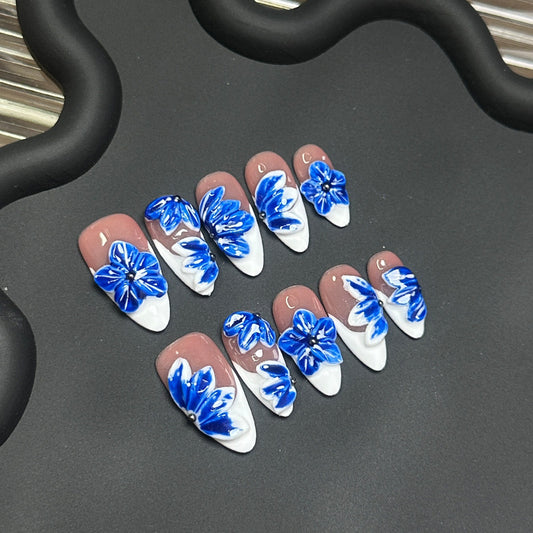 Porcelain Petals | Premium Press-on Nails